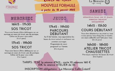 Cours de tricot 2023 : Nouvelle formule