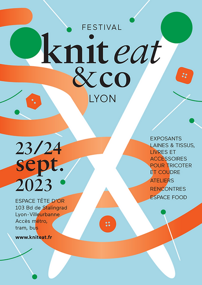 affiche Knit Eat Lyon 2023
